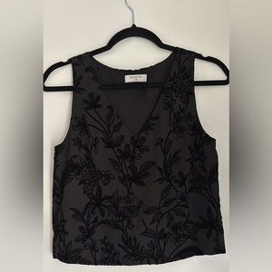 Babaton Black Floral Tank Top